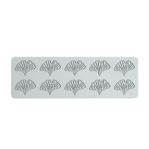 Cooler Clocy Silicon Form 10Cavity Hohl Blatt Muster Spitzenmatte Fondant Abdruck Matten Cupcakes Werkzeug Tool Colon Silicon Fondant Dekorieren Spitzenmodellierung Kuchen Top Top von Saiyana