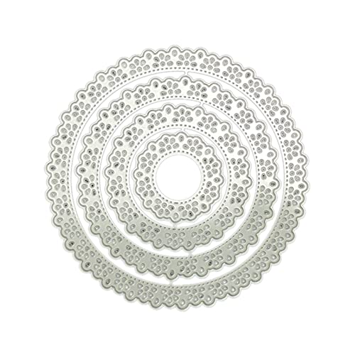 Dekorative Runde Matten Schneiden Stirpern Blumen Untersetzer Die Schnittkohlenstoffstahlschablone Für Festival Scrapbook Card Handgefertigte Untersetzer Metall Stanze Schnitte Präge Schablone von Saiyana