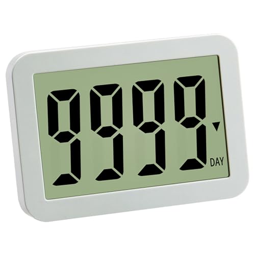 Digitale Countdown-Tage-Timer – 9999 Tage Countdown-Tage-Timer mit Ständer, starke Rückseite für Ruhestand, Countdown-Uhr von Saiyana