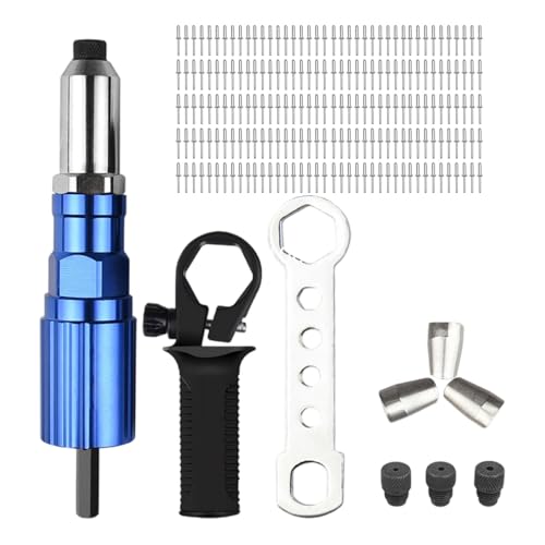 Legierungstahlbohrmaschine Angetriebene Nietwerkzeugbefestigung Mit Verbesserung Der Grifffestigkeit Für Aluminiumbefestigungsprojekte Hochfestige Legierungsstahlniet Nietadapter von Saiyana