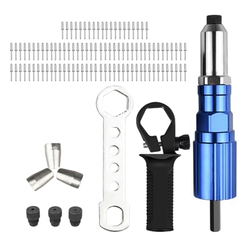 Legierungstahlbohrmaschine Angetriebene Nietwerkzeugbefestigung Mit Verbesserung Der Grifffestigkeit Für Aluminiumbefestigungsprojekte Hochfestige Legierungsstahlniet Nietadapter von Saiyana