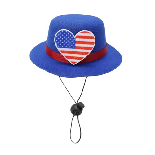Saiyana Carnivalshut mit Haarclip für Independence Days Festival Small Top Patriotischer Urlaubsfeiernhut für alle Alters un(Haustierband, Stil 1) von Saiyana