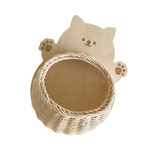Saiyana Dekorative Rattan Gewebte Hängernkorbregalkätzchen Kätzchen Form Wandmontierbarer Schreibtischhalter Für Wohnraum Schlafzimmer Wanddekoration Saiyana Dekorative Rattan Gewebte Hängernkorbregalkätzchen Kätzchen Form Wandmontierbarer Schreibtischhalter Für Wohnraum Schlafzimmer Wanddekoration von Saiyana