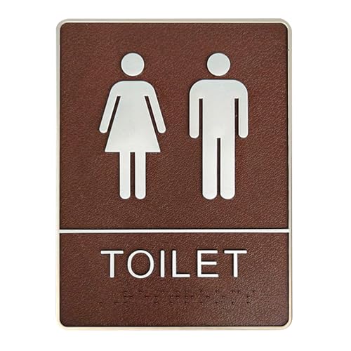 WC-Türschild für Männer und Frauen, Badezimmer, WC, selbstklebend, Wandaufkleber, DIY-Dekoration für Büro, Geschäft, Hotel, Unisex, WC-Schild, lustig von Saiyana