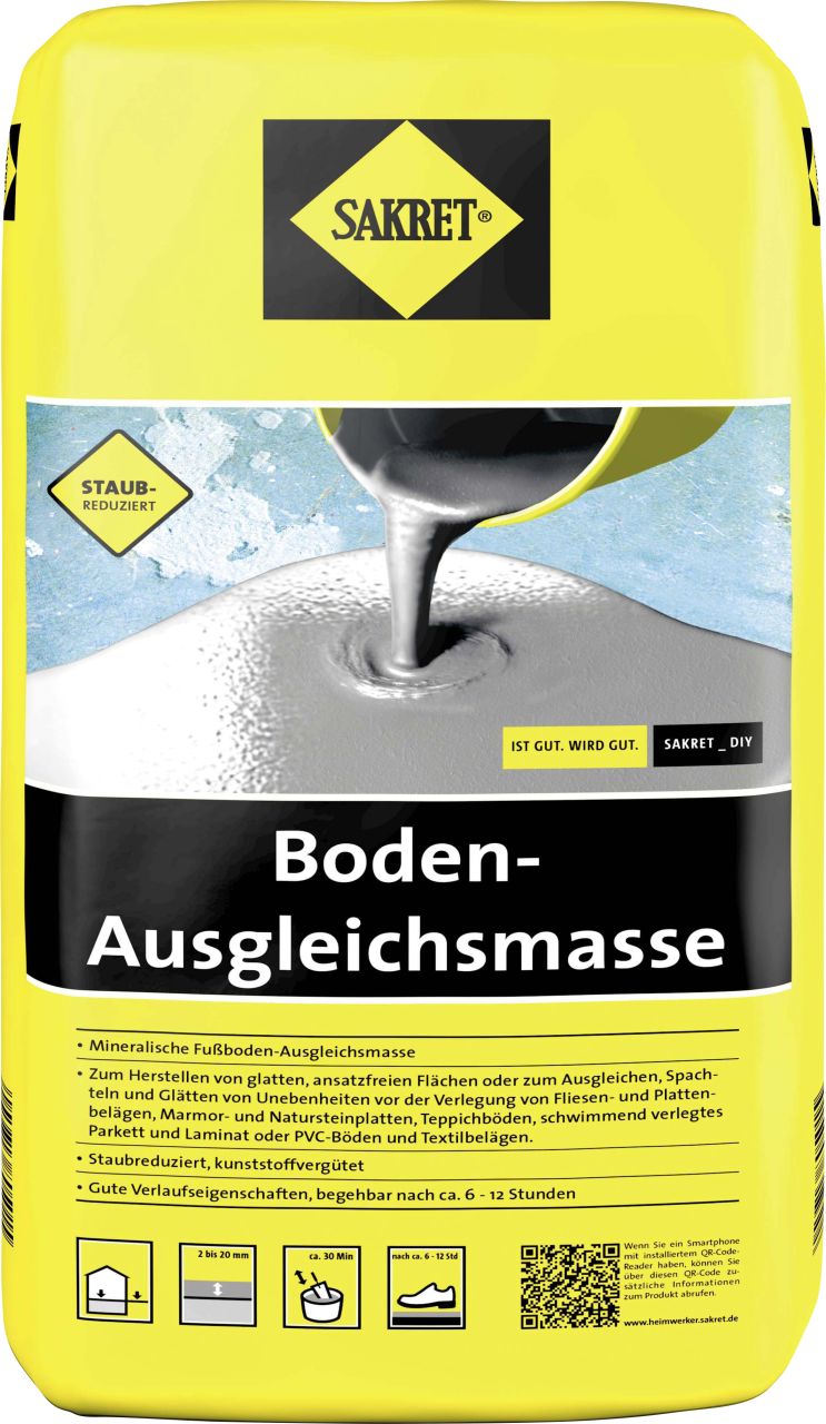 Sakret Boden-Ausgleichsmasse 10 kg Sack grau von Sakret