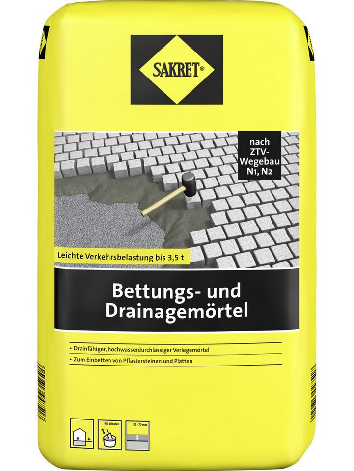 Sakret Estrich SAKRET Bettungs- und Drainagemörtel 10 kg Sack von Sakret