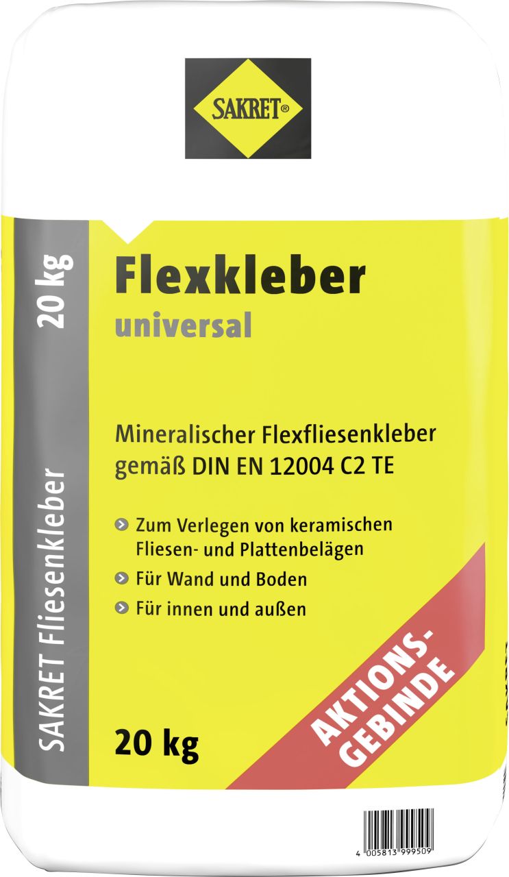 Sakret Flexkleber Universal 20 kg Aktionsgebinde von Sakret