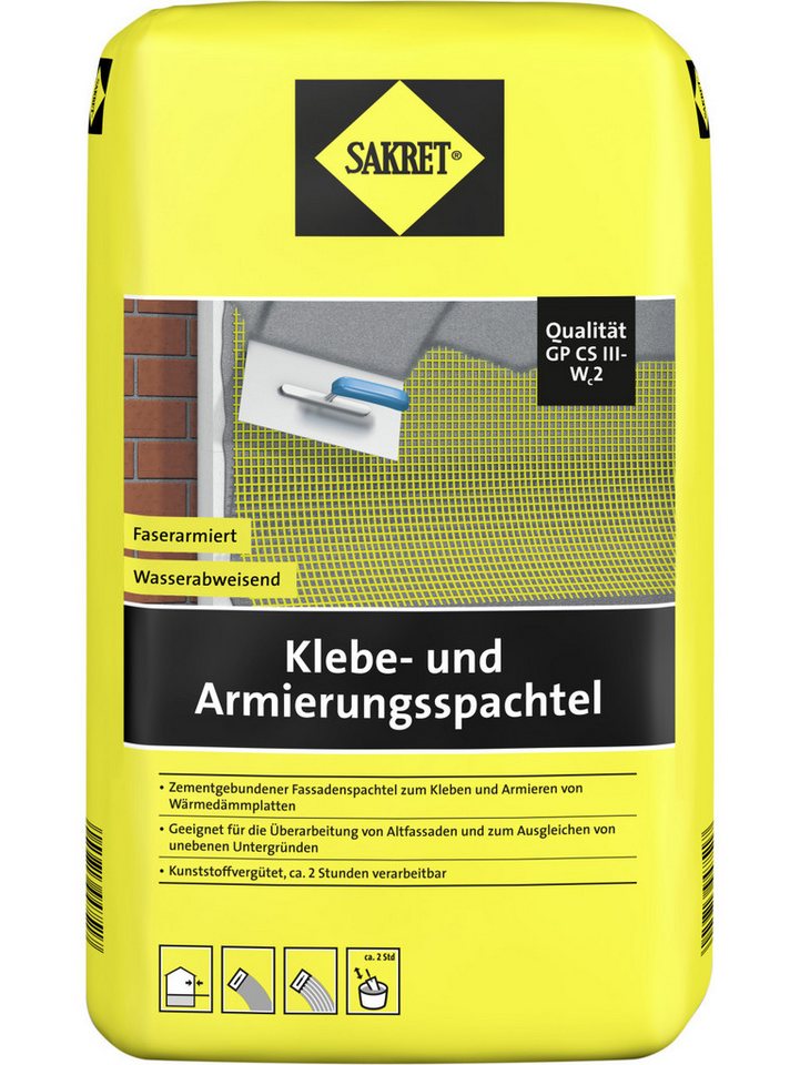 Sakret Fliesenaufkleber SAKRET Klebe- und Armierungsspachtel 10 kg Sack von Sakret