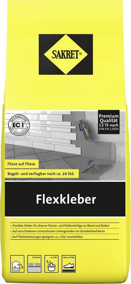 Sakret Fliesenaufkleber Sakret Flexkleber 1 kg von Sakret