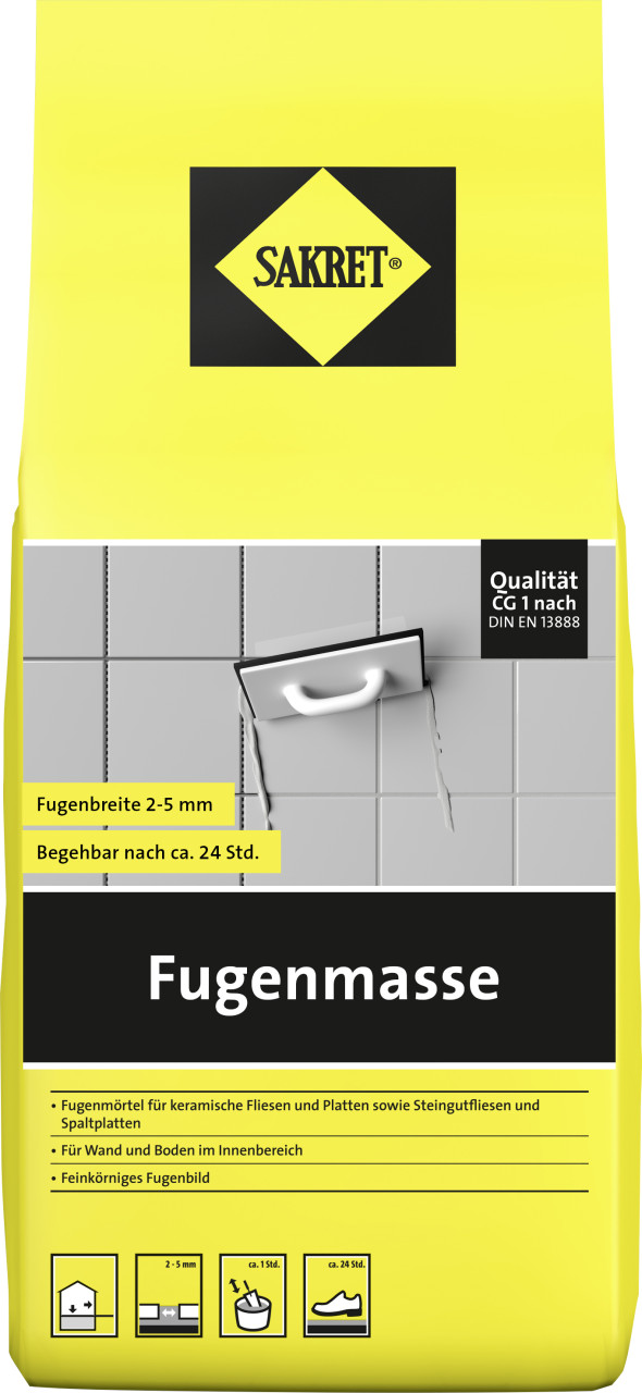 Sakret Fugenmasse 2 - 5 mm dunkelgrau 1 kg von Sakret
