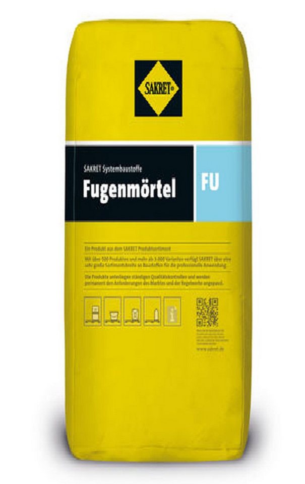 Sakret Fugenmörtel Fugenmörtel FU dunkelgrau 44 25kg von Sakret