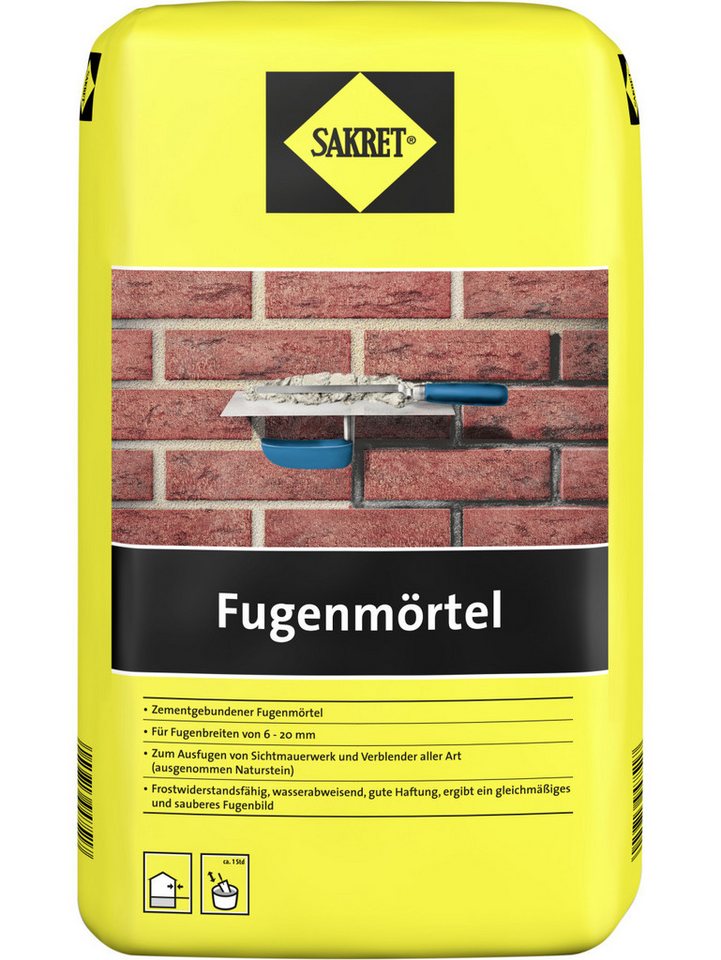 Sakret Fugenmörtel SAKRET Fugenmörtel 6 - 20 mm grau 10 kg von Sakret