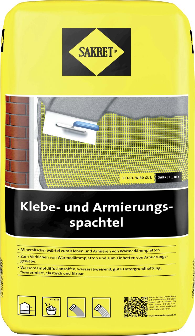 Sakret Klebe- und Armierungsspachtel 25 kg Sack grau von Sakret