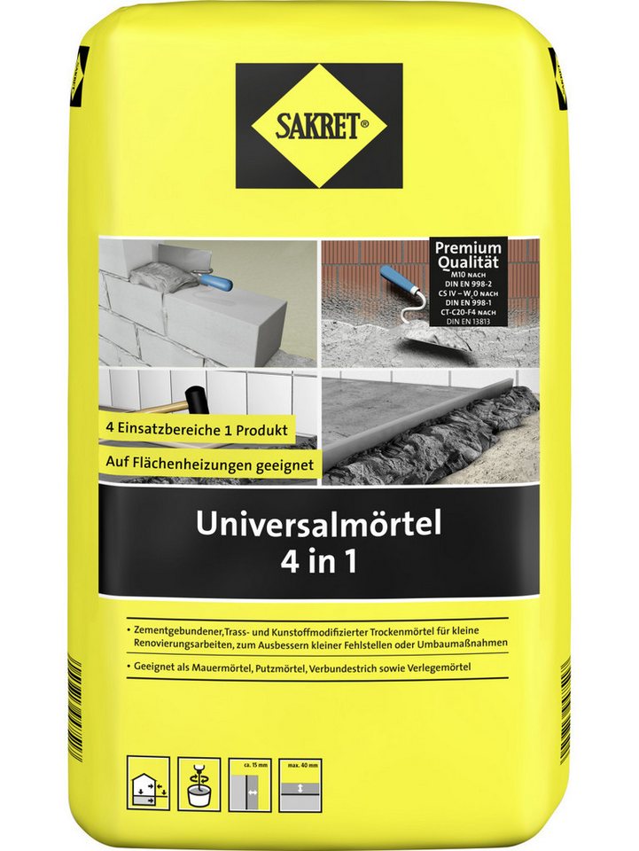 Sakret Mörtel SAKRET Universalmörtel 4 in 1 10 kg von Sakret