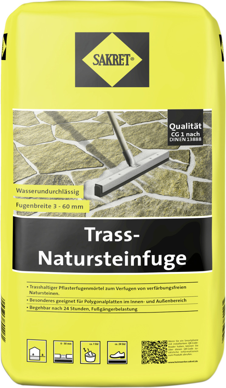 Sakret Trass-Natursteinfuge 6 - 30 mm grau 5 kg von Sakret