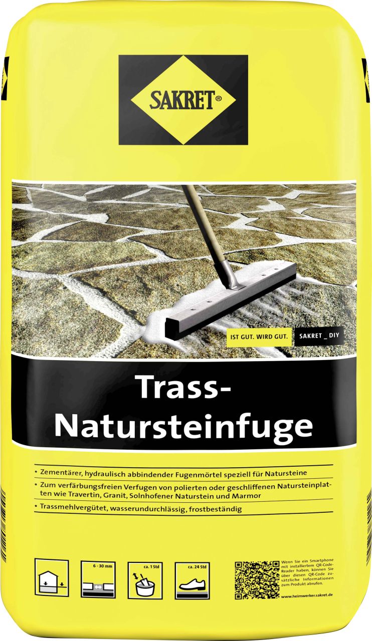 Sakret Trass-Natursteinfuge 6 - 30 mm grau 25 kg von Sakret