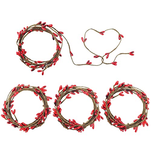 Saktopdeco Red Pip Beerengirlande Künstlicher roter Beerenkranz Stechpalme Beeren Stamens Kerzenringe für Weihnachten Ornament Blumenhandwerk Dekoration Saktopdeco Red Pip Beerengirlande Künstlicher roter Beerenkranz Stechpalme Beeren Stamens Kerzenringe für Weihnachten Ornament Blumenhandwerk Dekoration von SaktopDeco