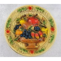Vintage Mcm Obst Keramik Wandbehang Küchengeschirr Dekor Japan Mid-Century 10", Wohndekor, Wandkunst, Wanddekoration von SakuraVintageShop