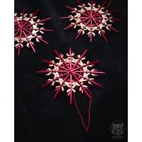 Strohstern "Sally" Stroh Rot/Natur-Garn Rot 3Stück/Set von SalazarCraftsDE