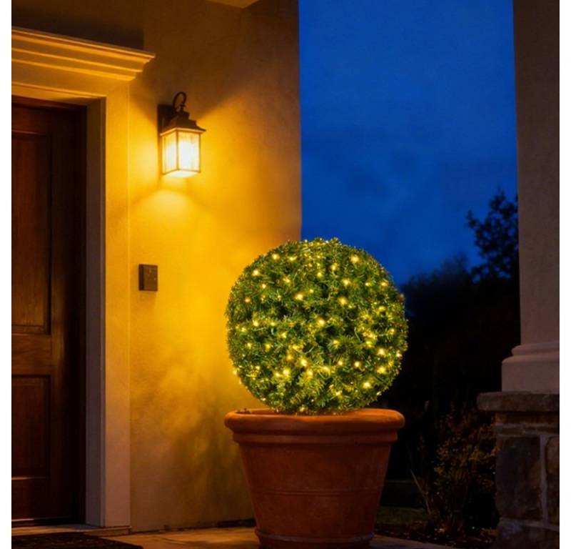 Kunstpflanze 40 cm LED Weihnachtskugel aus künstlicher Tanne Kunstpflanzen, Salcar, 40 cm mit 800 Spitzen und 300 warmweißen Lichter Kunstpflanze 40 cm LED Weihnachtskugel aus künstlicher Tanne Kunstpflanzen, Salcar, 40 cm mit 800 Spitzen und 300 warmweißen Lichter von Salcar