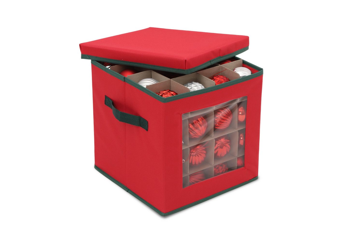 Salcar Aufbewahrungsbox für 64 Weihnachtskugeln Aufbewahrungstasche Weihnachtsdeko Faltboxen, 30,5 x 30,5 x 30,5 cm mit 64 Fächern und flexiblen Trennwänden Salcar Aufbewahrungsbox für 64 Weihnachtskugeln Aufbewahrungstasche Weihnachtsdeko Faltboxen, 30,5 x 30,5 x 30,5 cm mit 64 Fächern und flexiblen Trennwänden von Salcar