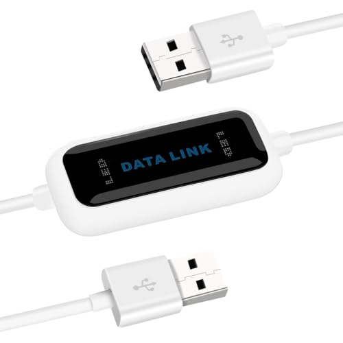 Salcar Datenkabel High-Speed USB 2.0 PC zu PC Linkkabel für Windows 11/10/8.1/8/7/Vista/XP/2000, einfachster Datenaustausch zwischen 2 Computern von SALCAR