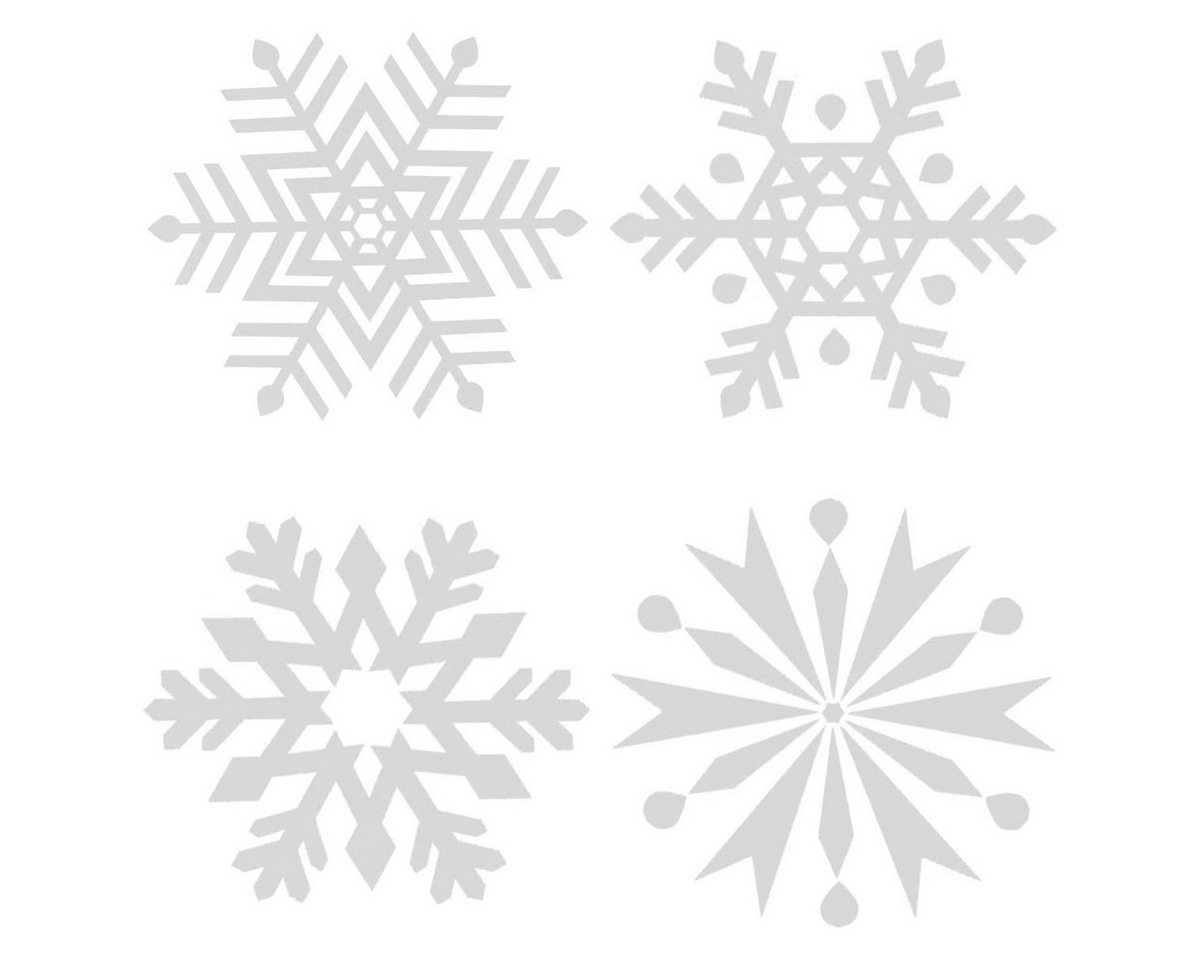 Salcar Fensterbild Fensteraufkleber Weihnachten Schneeflocken Weihnachtsdekoration Deko, 300er-Set Aufkleber in 3 Größen und 4 Formen, Doppelseitig Sichtbar Salcar Fensterbild Fensteraufkleber Weihnachten Schneeflocken Weihnachtsdekoration Deko, 300er-Set Aufkleber in 3 Größen und 4 Formen, Doppelseitig Sichtbar von Salcar