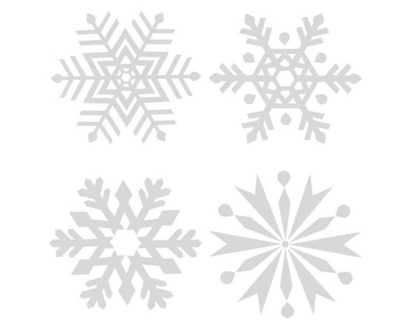 Salcar Fensterbild Fensteraufkleber Weihnachten Schneeflocken Weihnachtsdekoration Deko, 300er-Set Aufkleber in 3 Größen und 4 Formen, Doppelseitig Sichtbar von Salcar