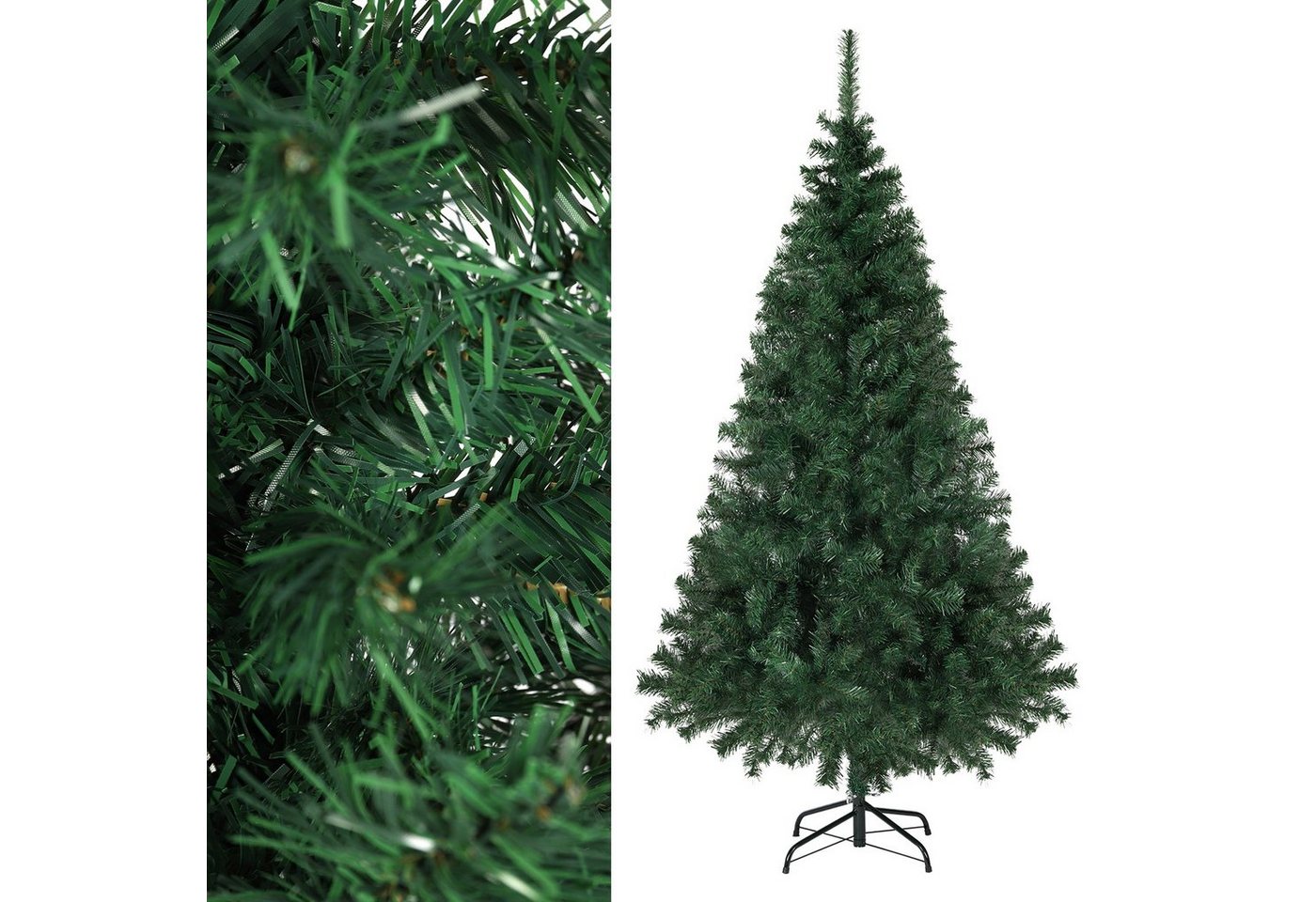Salcar Künstlicher Weihnachtsbaum Grün Tannenbaum Weihnachtsbäume Künstlich Christbaum mit Ständer, Nordmmanntanne, 180 cm mit 560 PVC Spitzen von Salcar