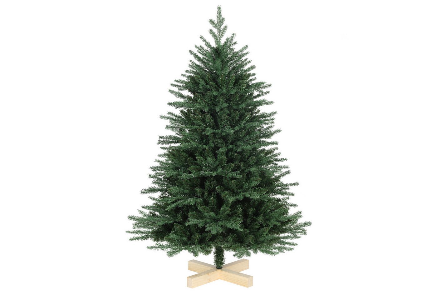 Salcar Künstlicher Weihnachtsbaum Weihnachtsbaum Künstlich Tannenbaum Christbaum mit Holzständer PE PVC, Nordmanntanne, 210 cm mit 1298 Spitzen von Salcar