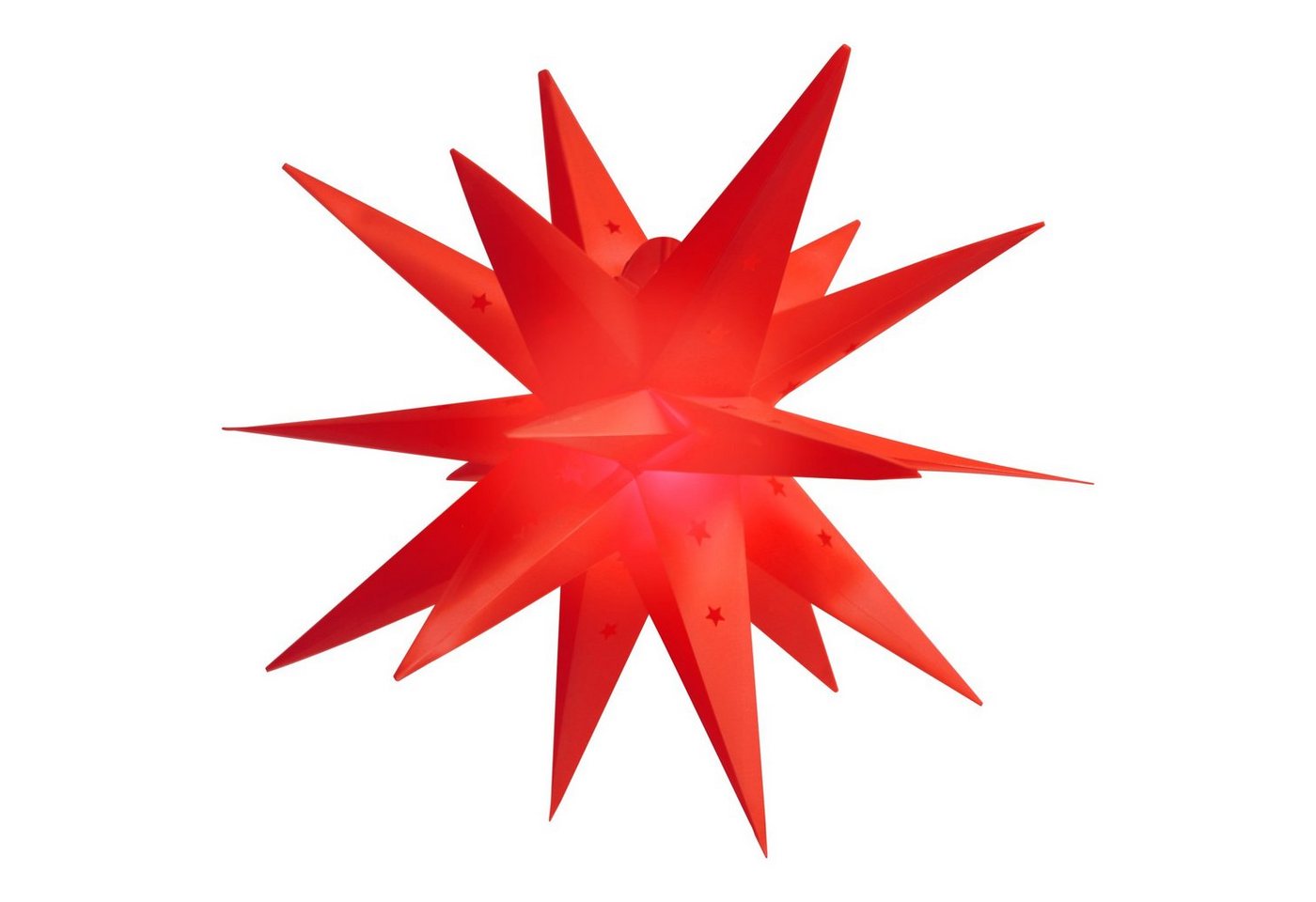 Salcar LED Dekolicht 60cm 3D Papierstern Beleuchtet LED Stern Weihnachtsdekoration Fenster, Weihnachtsstern Hängend mit 18 Spitzen, Rot Salcar LED Dekolicht 60cm 3D Papierstern Beleuchtet LED Stern Weihnachtsdekoration Fenster, Weihnachtsstern Hängend mit 18 Spitzen, Rot von Salcar