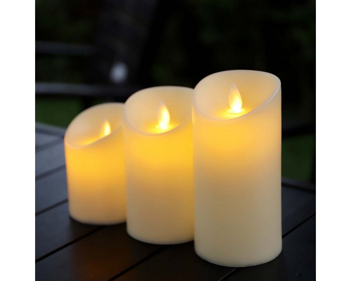 Salcar LED-Kerze 3er Set Kerzen LED Weihnachtskerzen Kabellos Batterie Kerzenleuchter (Set), Dekoration für Advent, Weihnachten mit warmweißem Licht Salcar LED-Kerze 3er Set Kerzen LED Weihnachtskerzen Kabellos Batterie Kerzenleuchter (Set), Dekoration für Advent, Weihnachten mit warmweißem Licht von Salcar
