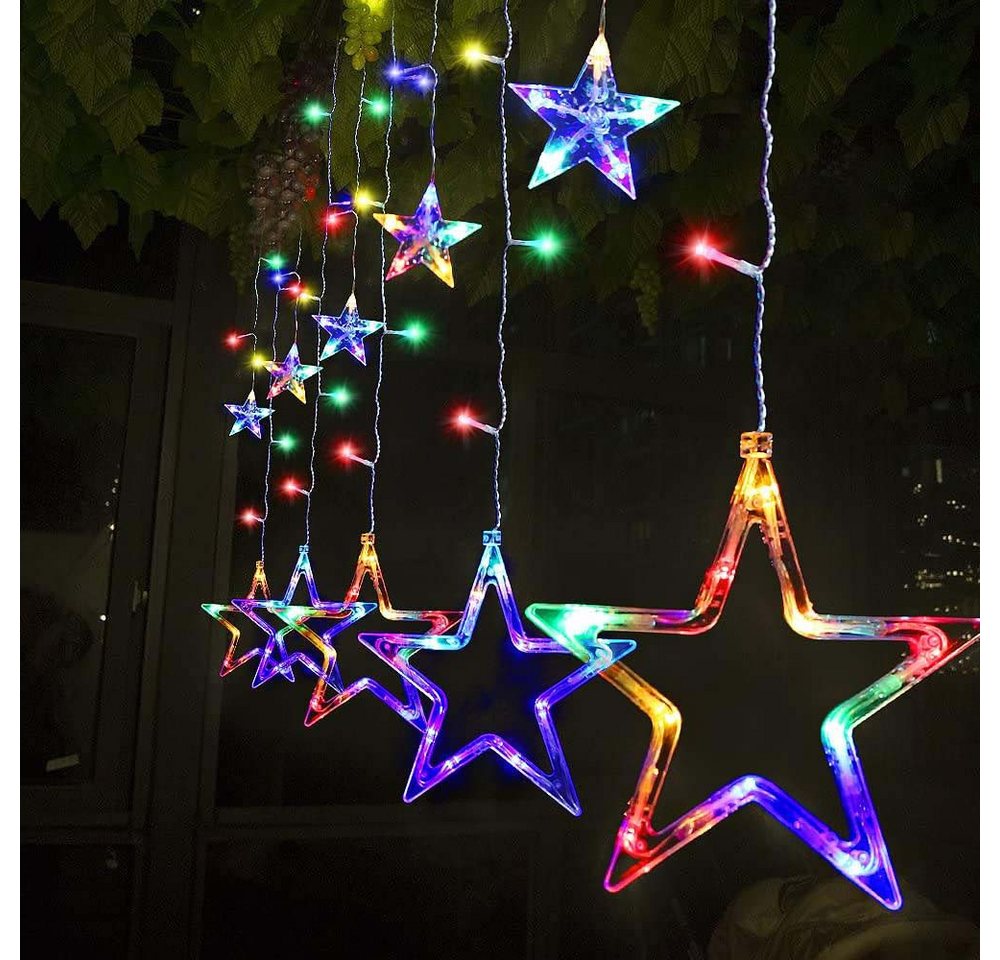Salcar LED-Lichterkette 2m Sterne LED Lichterkette Außen Lichtervorhang Innen Weihnachten IP44, 8 Beleuchtungsmodi und Memory-Funktion, Bunt Salcar LED-Lichterkette 2m Sterne LED Lichterkette Außen Lichtervorhang Innen Weihnachten IP44, 8 Beleuchtungsmodi und Memory-Funktion, Bunt von Salcar