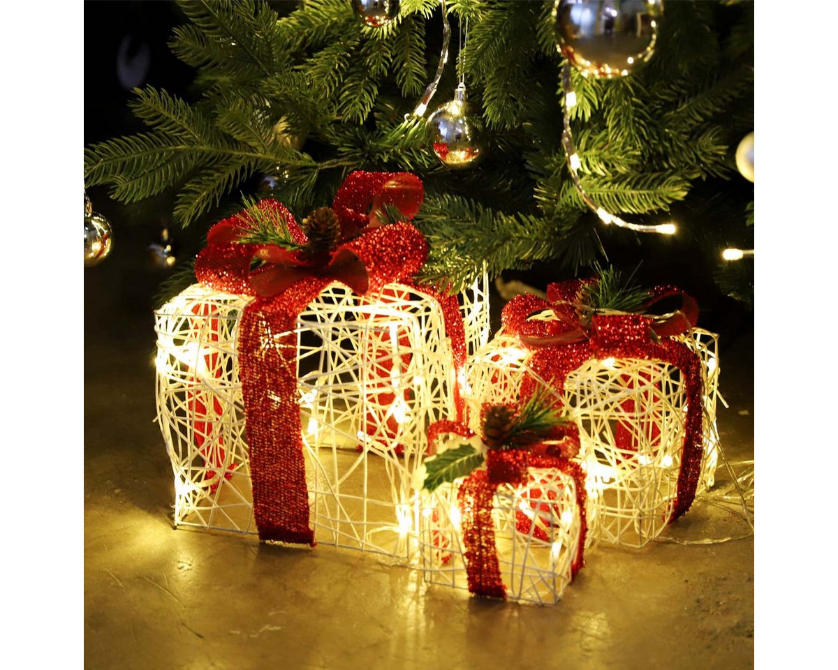 Salcar LED-Lichterkette 3 Stück LED Dekoration Lichter Geschenkbox, Weihnachten LED Dekoration Lichter Salcar LED-Lichterkette 3 Stück LED Dekoration Lichter Geschenkbox, Weihnachten LED Dekoration Lichter von Salcar