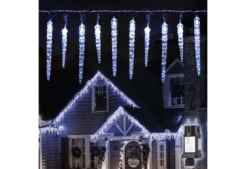 Salcar LED-Lichterkette 5m Eiszapfen Lichterkette Outdoor Gartenbeleuchtung von Salcar