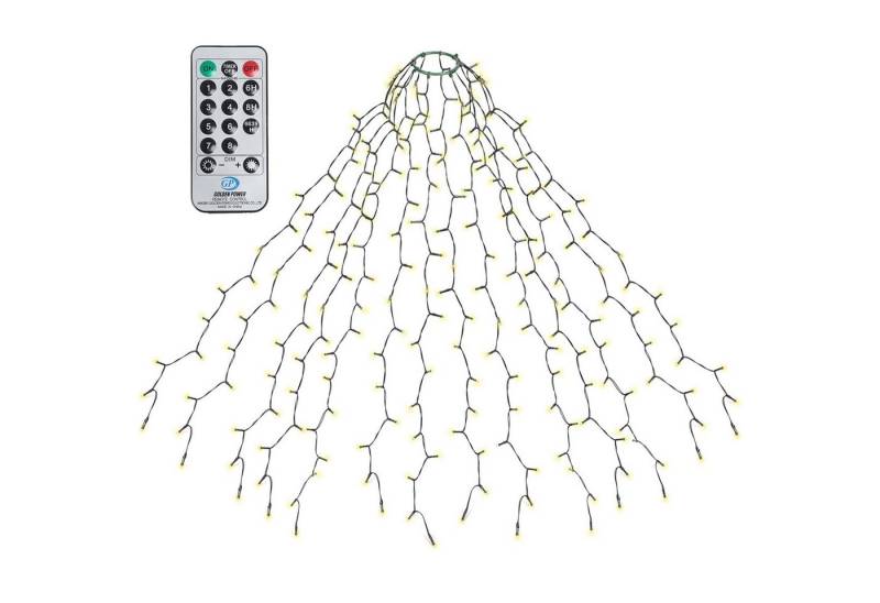 Salcar LED-Lichterkette LED Lichterkette Weihnachtsbaum mit Ring weihnachtsbaumbeleuchtung, Fernbedienung 3m mit 14 Girlanden 490 LED für 210cm- 350cm Tannenbaum von Salcar