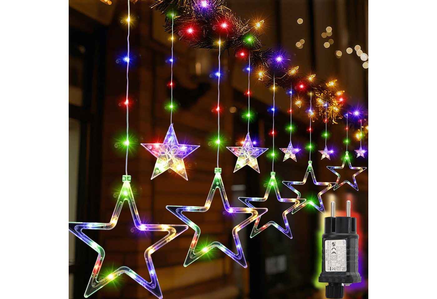 Salcar LED-Lichterkette LED Sterne 2m 160 LED Lichtervorhang Weihnachten Lichterkette Außen, 2m 160 LED Warmweiß, 8 Modi, Timer und Memory Salcar LED-Lichterkette LED Sterne 2m 160 LED Lichtervorhang Weihnachten Lichterkette Außen, 2m 160 LED Warmweiß, 8 Modi, Timer und Memory von Salcar