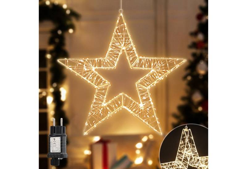 Salcar LED-Lichterkette Lichtkranz LED Dekokranz Weihnachts Kranz Hängekranz Innen & Außen, Ø45cm 720LED/ 8 Modi/ Timer & Memory Stern Lichterkreis Warmweiß von Salcar