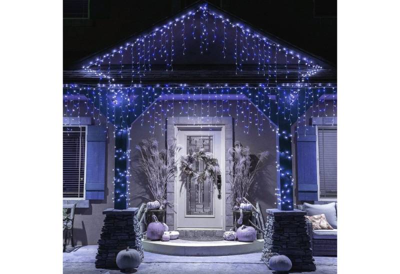 Salcar LED-Lichtervorhang LED Lichterkette Eisregen Lichtervorhang Weihnachtsdeko Aussen 8 Modi von Salcar