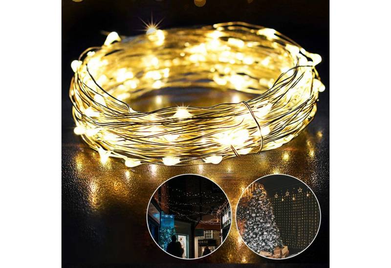 Salcar LED Solarleuchte 10m Solar-Lichterketten LED-Lichterkette Außenbeleuchtung von Salcar