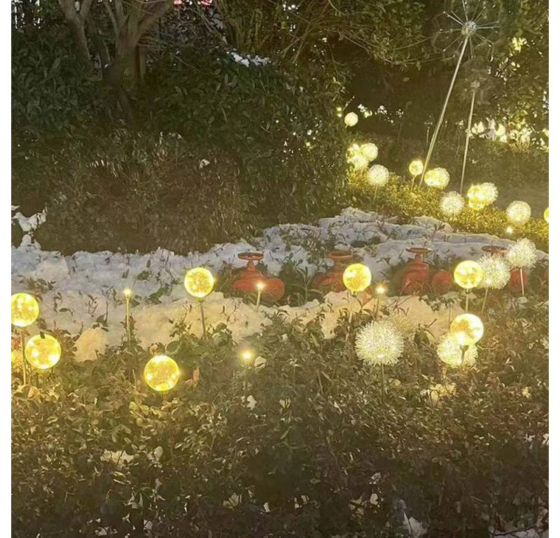 Salcar LED Solarleuchte Led Solarleuchten Garten Löwenzahn Blumen mit Erdspieß 2er Set von Salcar