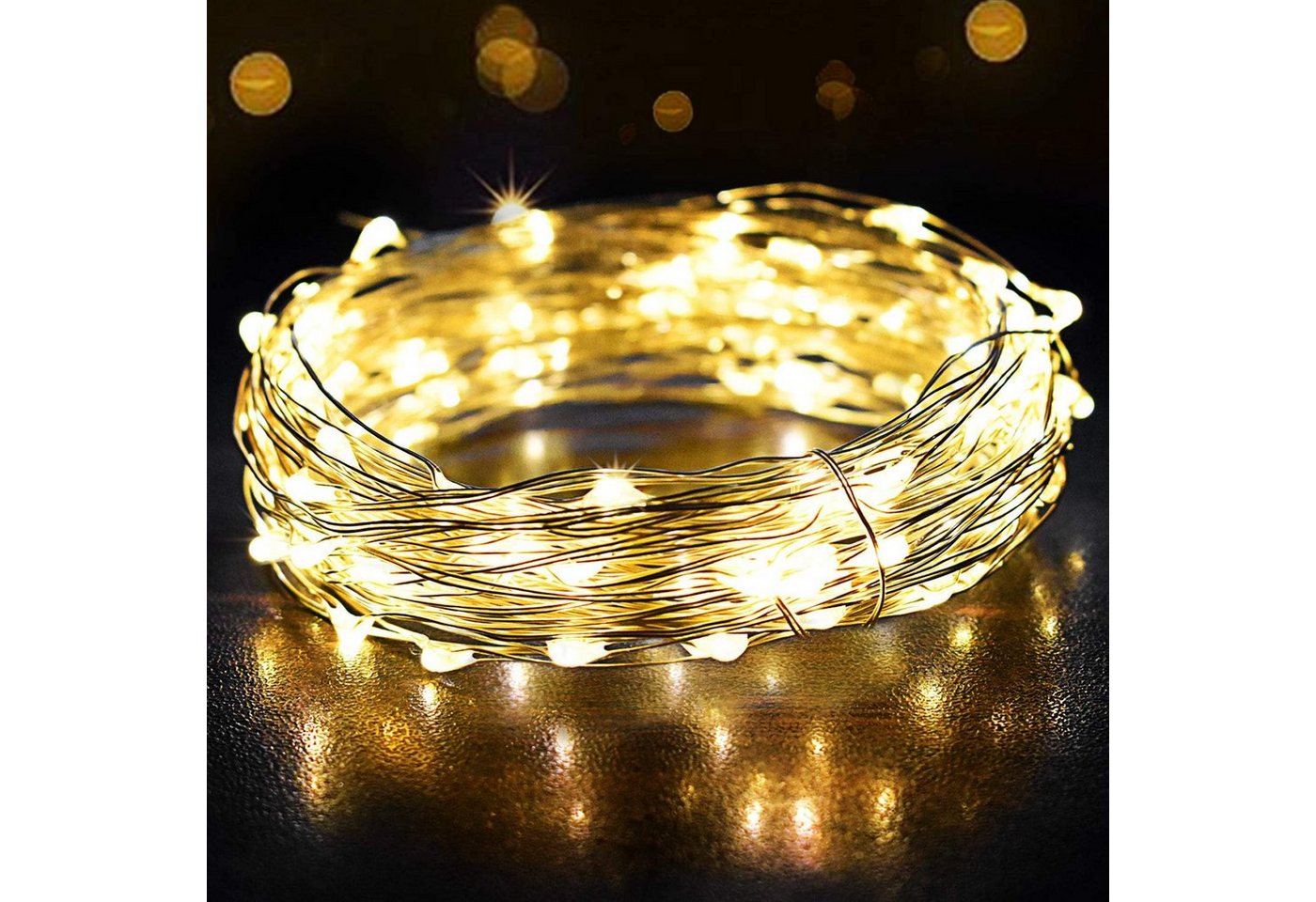 Salcar Lichterkette 10m LED Kupfer Lichterkette Weihnachtsbeleuchtung, 10m USB von Salcar