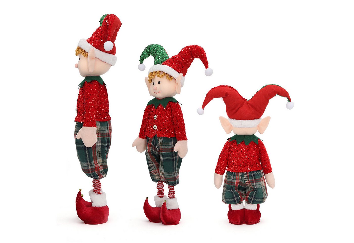 Salcar Weihnachtsfigur 60 - 90 cm Stehende Weihnachtsdeko Dekofigur für Weihnachtsbaum, Weihnachtsjunge ausziehbar Stehend für Wohnzimmer auf Teppich Salcar Weihnachtsfigur 60 - 90 cm Stehende Weihnachtsdeko Dekofigur für Weihnachtsbaum, Weihnachtsjunge ausziehbar Stehend für Wohnzimmer auf Teppich von Salcar
