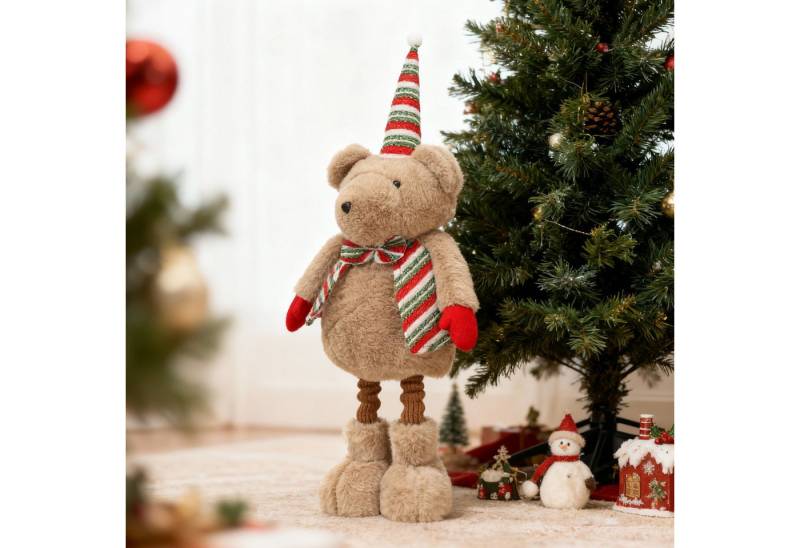 Salcar Weihnachtsfigur Stehende Weihnachtsdeko Plüsch-Bär mit verstellbaren Teleskopbeinen, 55–70 cm, perfekt für Kamin, Fensterbank oder unter dem Weihnachtsbaum Salcar Weihnachtsfigur Stehende Weihnachtsdeko Plüsch-Bär mit verstellbaren Teleskopbeinen, 55–70 cm, perfekt für Kamin, Fensterbank oder unter dem Weihnachtsbaum von Salcar