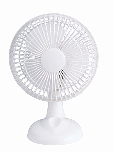 Salco Tischventilator STV-160, Table-Fan, Air-Cooler, Lüfter, 15 Watt, weiß, kompakt, ⌀15cm, 2 Geschwindigkeitsstufen, 3 Flügel, Abkühlung garantiert! Ideal für´s Office von Salco