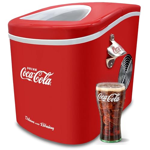 Salco Coca Cola Eiswürfelmaschine – Ice Maker mit 2 Eiswürfelgrößen – 12 kg Eiswürfel pro Tag – Retro-Design Rot – Tragbare Eiswürfelmaschine für Cocktails, Getränke & Partys Salco Coca Cola Eiswürfelmaschine – Ice Maker mit 2 Eiswürfelgrößen – 12 kg Eiswürfel pro Tag – Retro-Design Rot – Tragbare Eiswürfelmaschine für Cocktails, Getränke & Partys von Salco