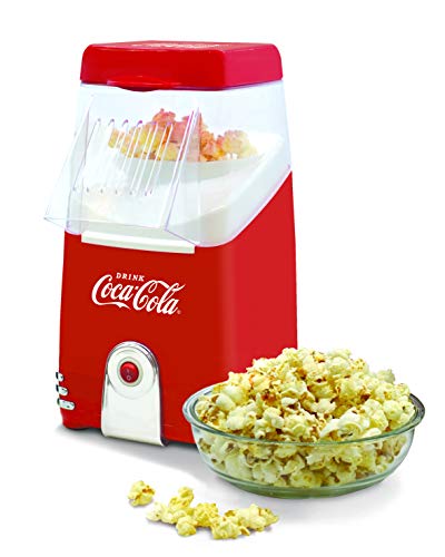 SALCO Coca-Cola SNP-10CC Popcornmaschine, Popcorn Maker für Zuhause, leistungsstark OHNE ÖL, fettfreie schnelle Zubereitung mit Heißluft von Salco