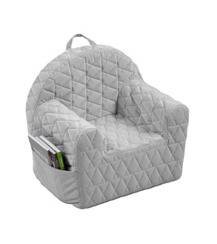 Sales Core Kindersessel für EIN Mädchen und einen Jungen, Kindermöbel mit Schaumstofffüllung, tragbarer und Leichter Sessel für Ihr Kind, Schaumstoffstuhl für Kind - Aschefarbe - 50x35x45 cm von Sales Core