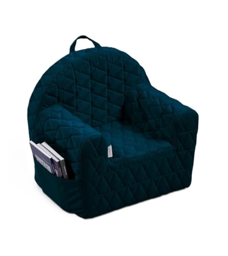 Kindersessel aus Weichem Schaumstoff - Marine - Mini Sofa für Kinderzimmer - Kinder Couch und Relaxsessel ab 1 Jahr - Ohrensessel und Spielsofa - 50x35x45 cm von Sales Core