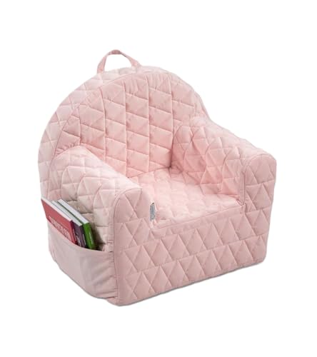Kindersessel aus Weichem Schaumstoff - Rosa - Mini Sofa für Kinderzimmer - Kinder Couch und Relaxsessel ab 1 Jahr - Ohrensessel und Spielsofa - 50x35x45 cm von Sales Core